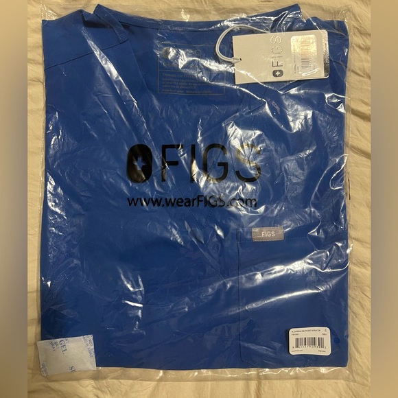 Figs Royal Blue Women's Catarina Scrub Top - Picture 2 of 2